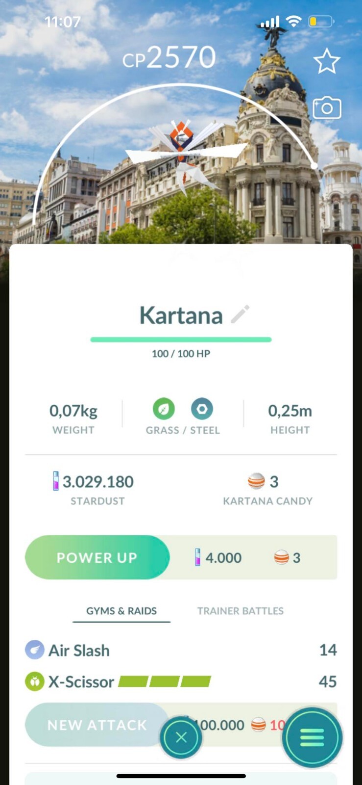 Pokémon Shiny Kartana Madrid Spain Background – GO – Read Description
