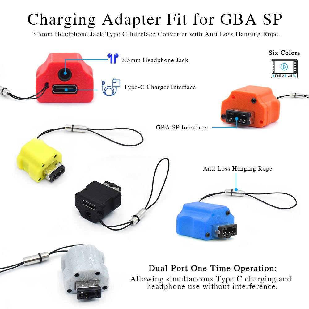 3.5MM Earphone Headset Consoles Charging Cable Adapter For GBA SP Game Console