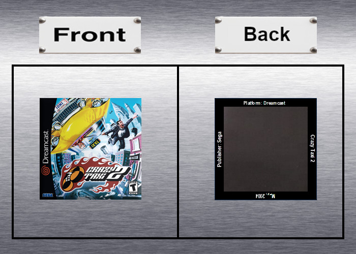 Crazy Taxi 1, 2 Video Game Box Art *Dreamcast* High Quality Magnet / Set