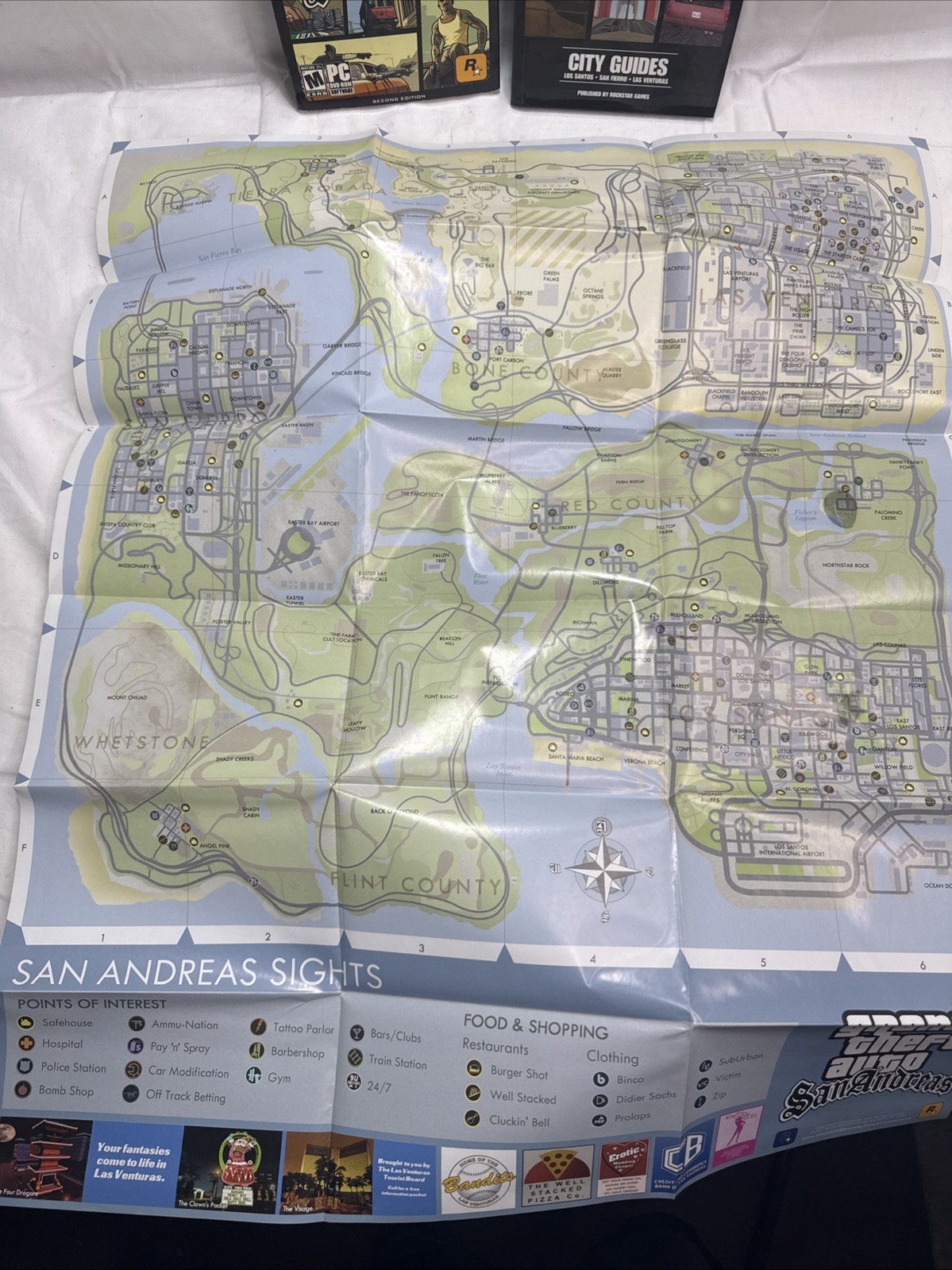 Grand Theft Auto: San Andreas Second Edition W/ Map & Poster (PC, 2005)