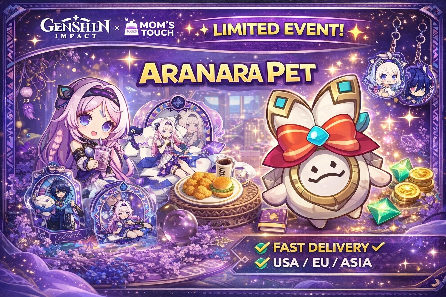 Genshin Aranara Pet FAST Delivery Mom’s Touch Limited Event All Server