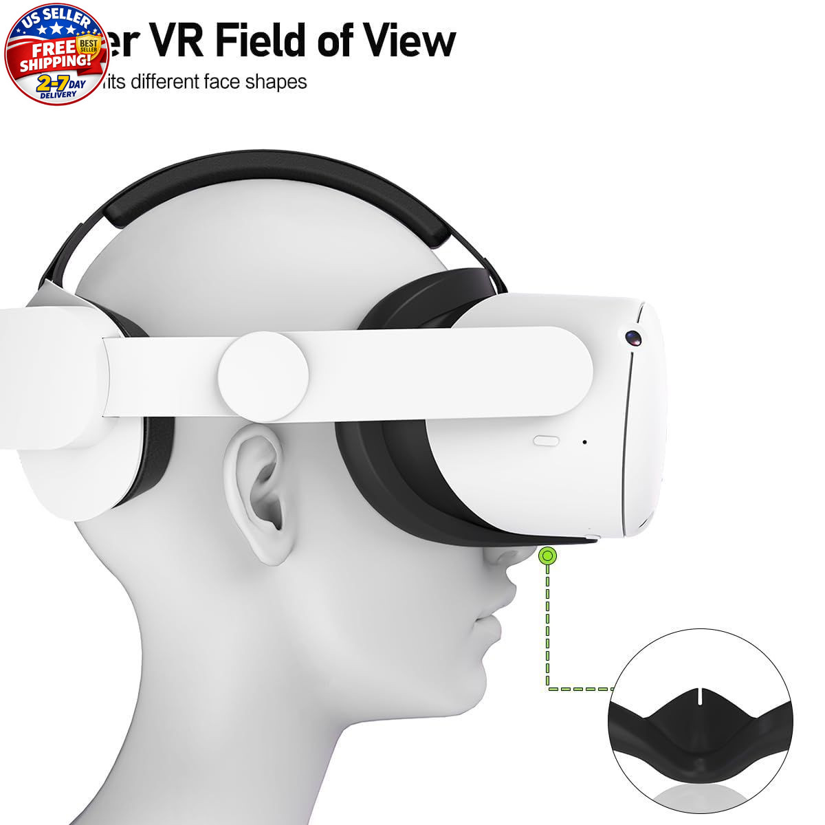 Silicone Face Pad for Meta Quest 2, Washable VR Cover with Lens Protector – Ocul