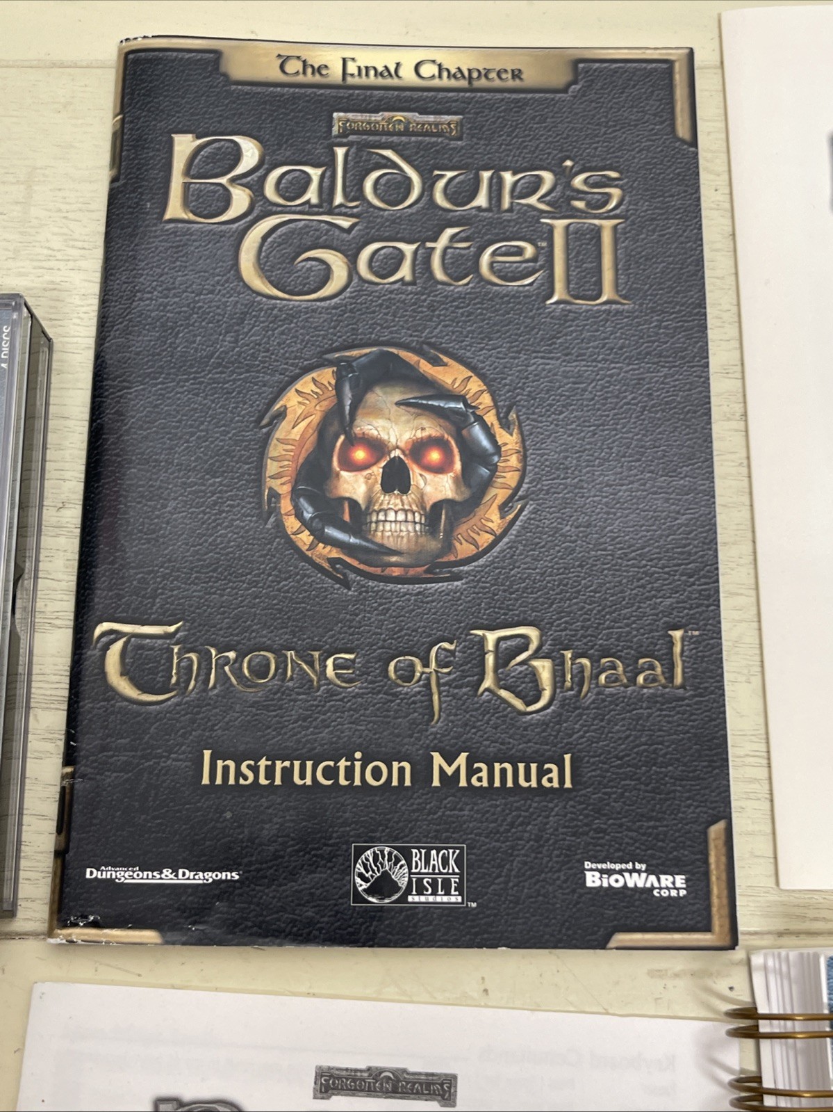 Baldur’s Gate 2 II – Shadows of Amn – PC & Throne of Bhaal CD Manual Reference