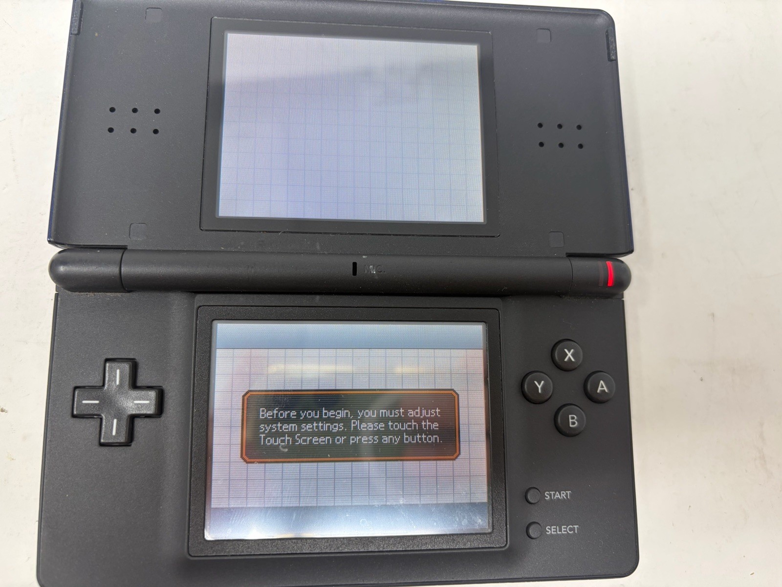 Nintendo DS Lite USG-001 Cobalt Blue Black Handheld Working W/ Charger & Charger