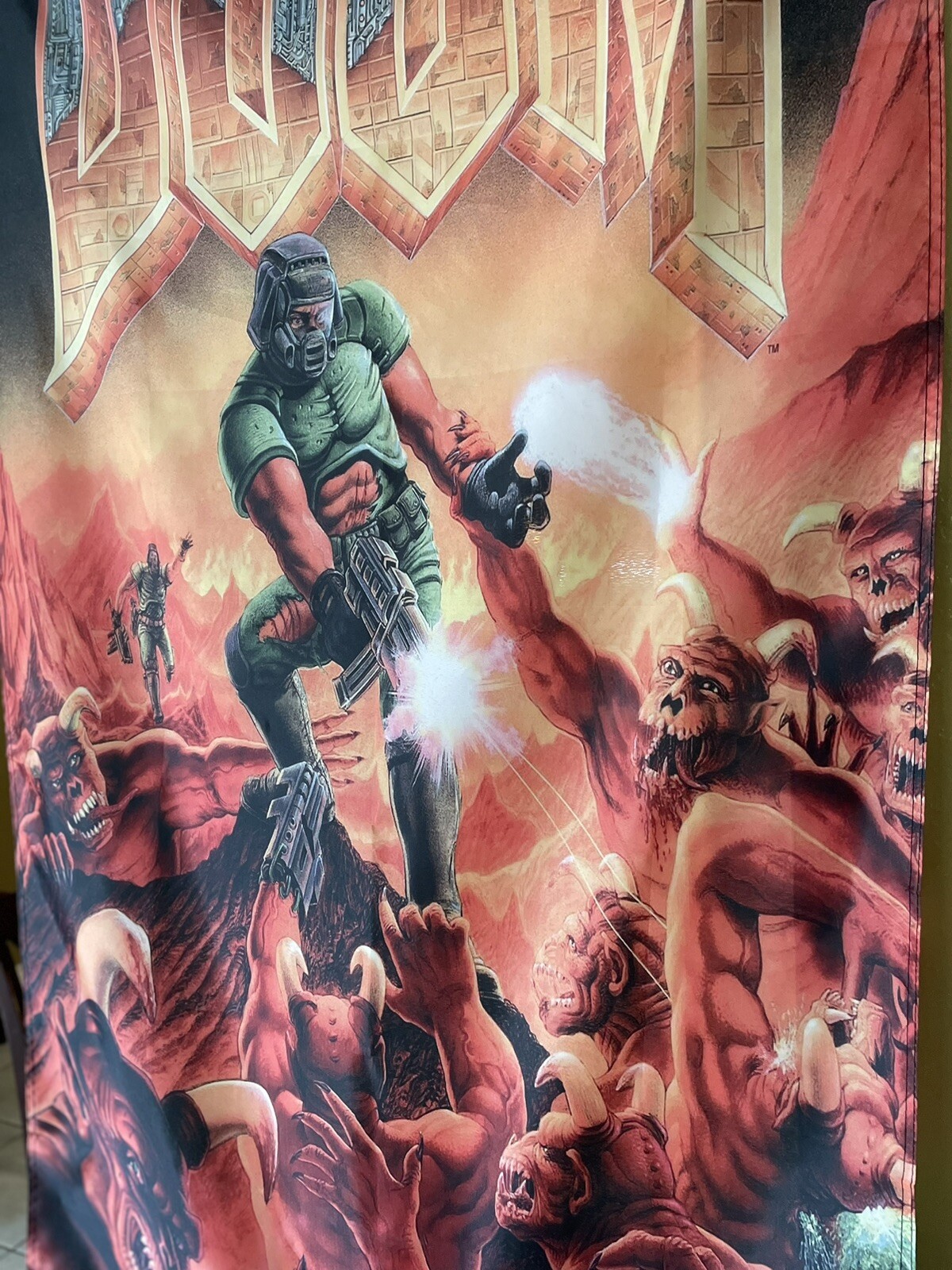 Doom 5ft Flag PC 1993 id Software Banner Poster