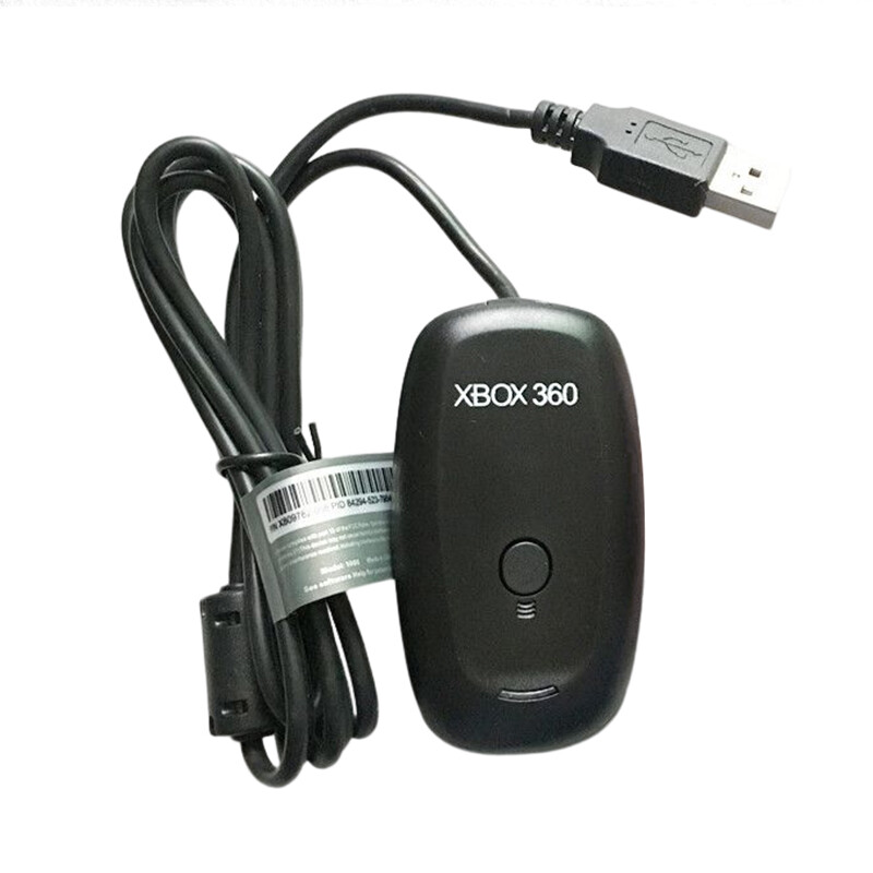PC Wireless Controller Game Receiver Adapter for Microsoft XBOX 360-Black/White