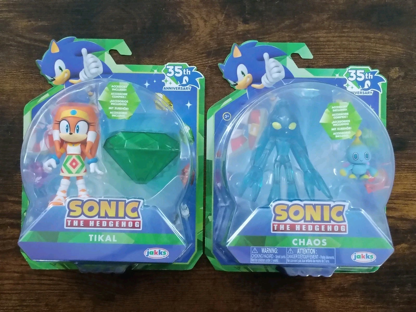 4″ CHAOS + TIKAL Sonic the Hedgehog 35th Anniversary Jakks Pacific SEGA