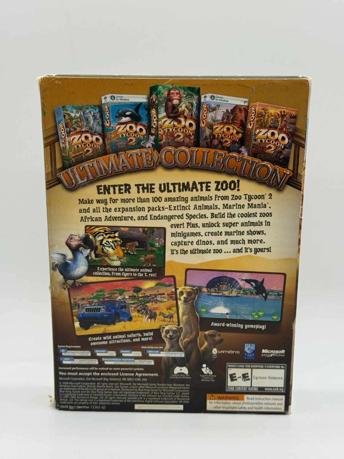 Zoo Tycoon 2: Ultimate Collection All 4 Expansion Packs (PC, 2008)