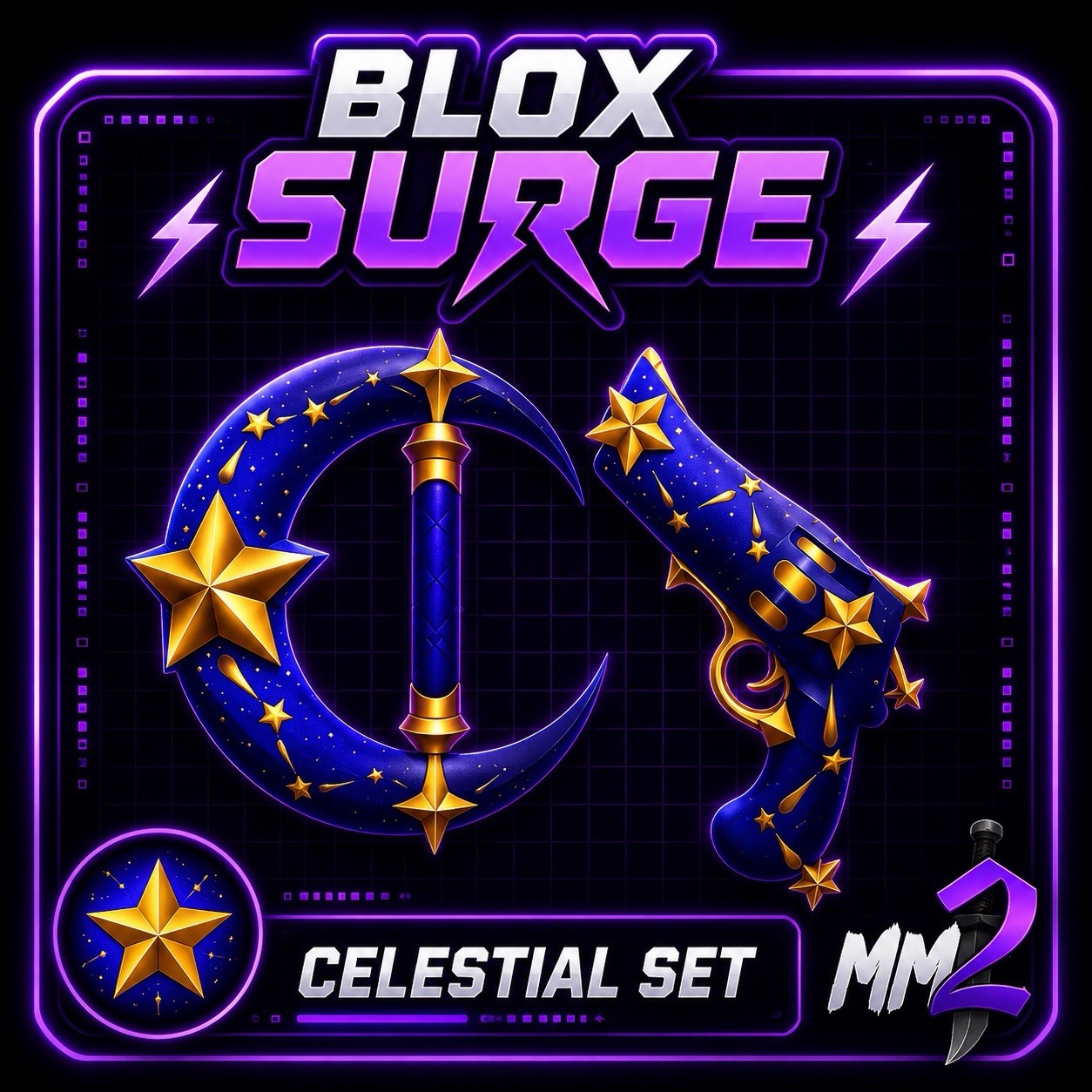 Murder Mystery 2 MM2 Constellation Set Godly Knifes and Guns
