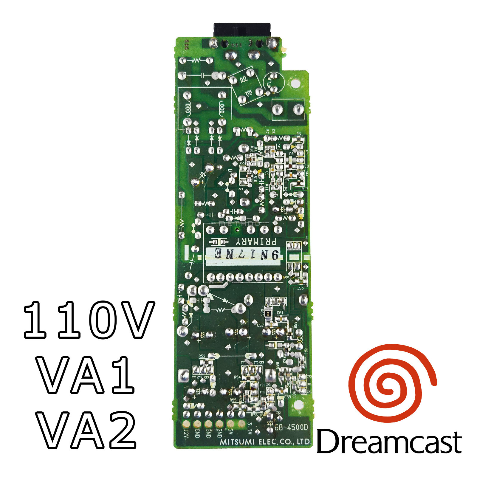 Sega Dreamcast RECAPPED Power Supply Unit VA1 VA2 PSU PCB 110V Board Replacement