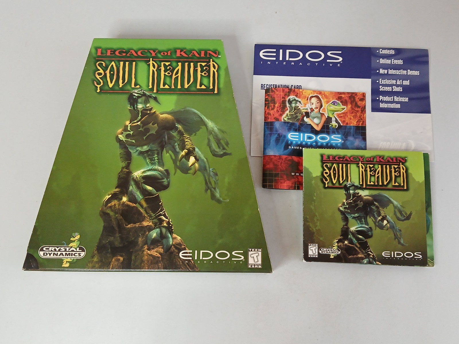 EIDOS Legacy of Kain Soul Reaver 1999 PC Game CD-ROM Trapezoid Big Box Complete