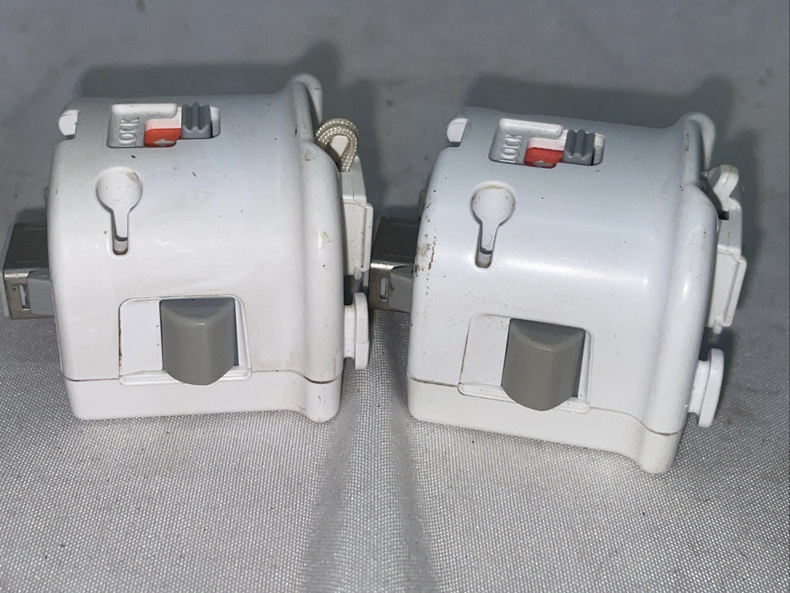Lot Of 2 Nintendo OEM Wii White Motion Plus Remote Adapter Attachment RVL-026