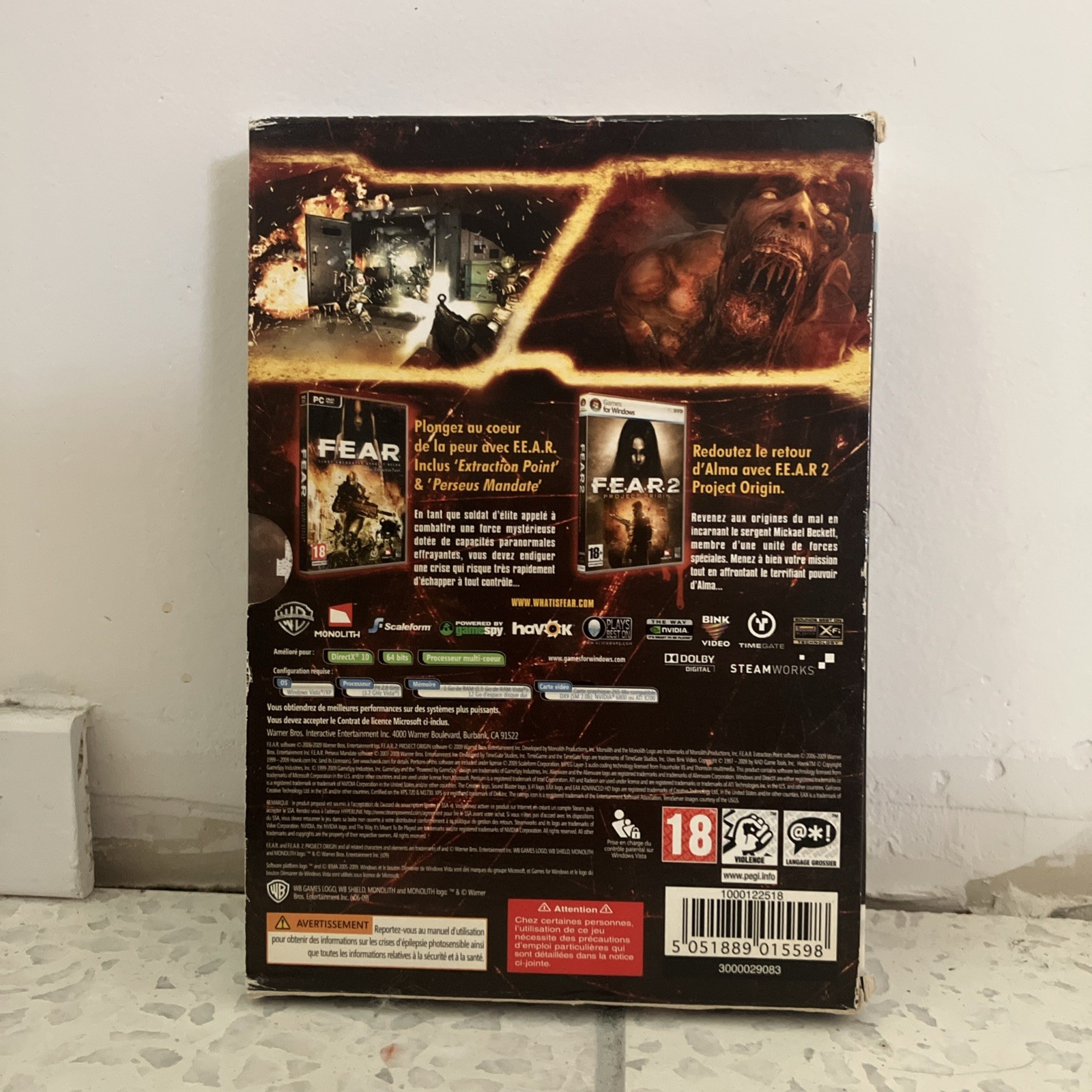 FEAR and FEAR 2 Bundle, Includes Extraction Point and Perseus Mandate, PC