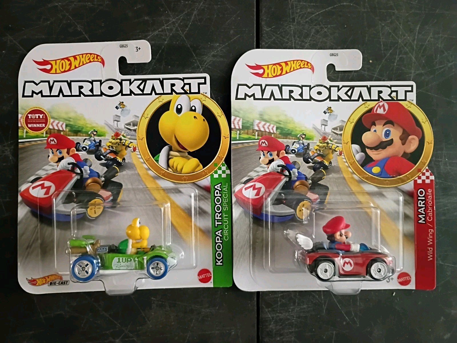 19-PK SUPER MARIO KART Hot Wheels Lot Dry Bones Waluigi Tanooki Peach Luigi Toad