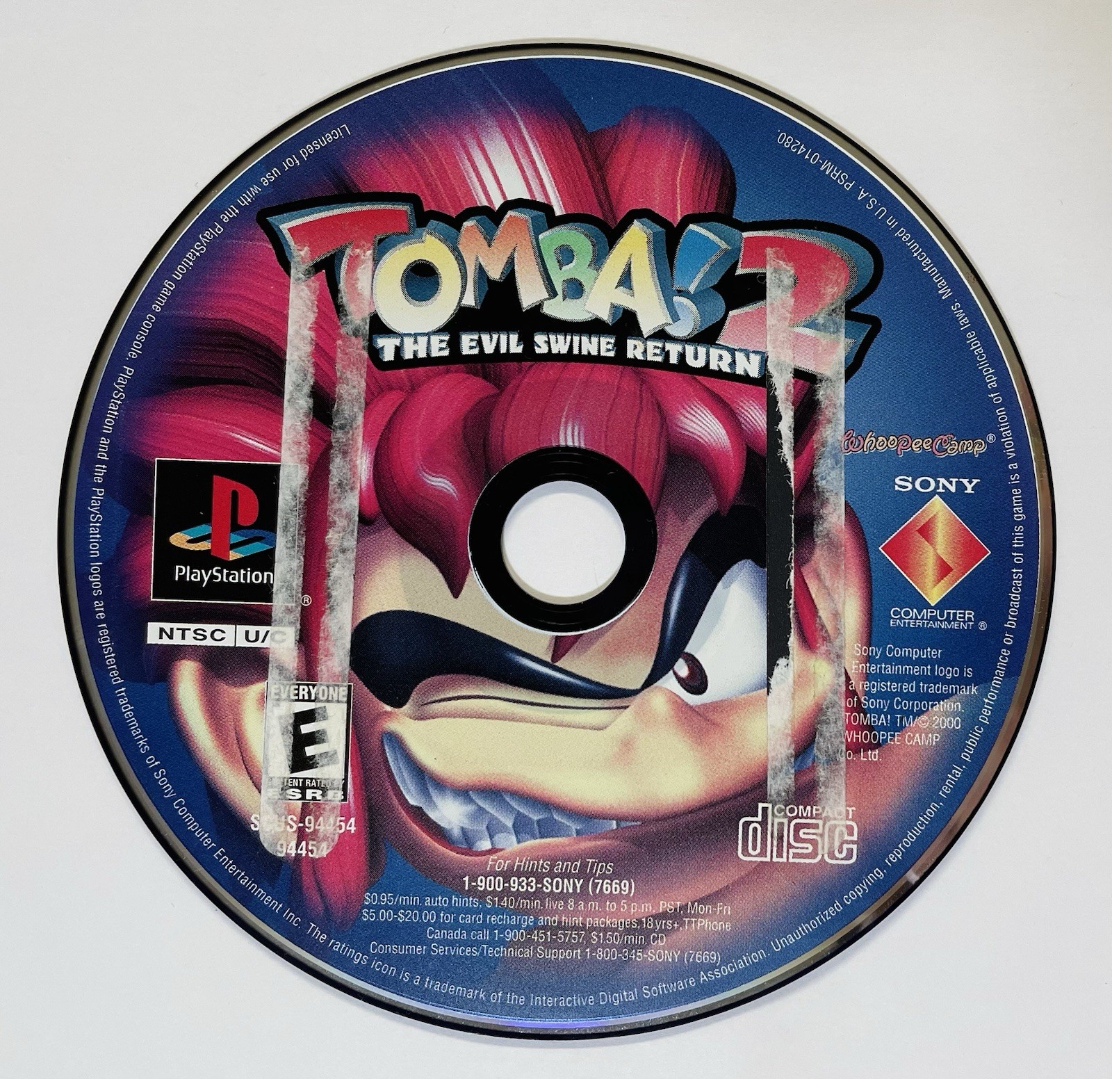 Tomba 2: The Evil Swine Return (Sony PlayStation 1, 2000) PS1 Disc Only, Tested