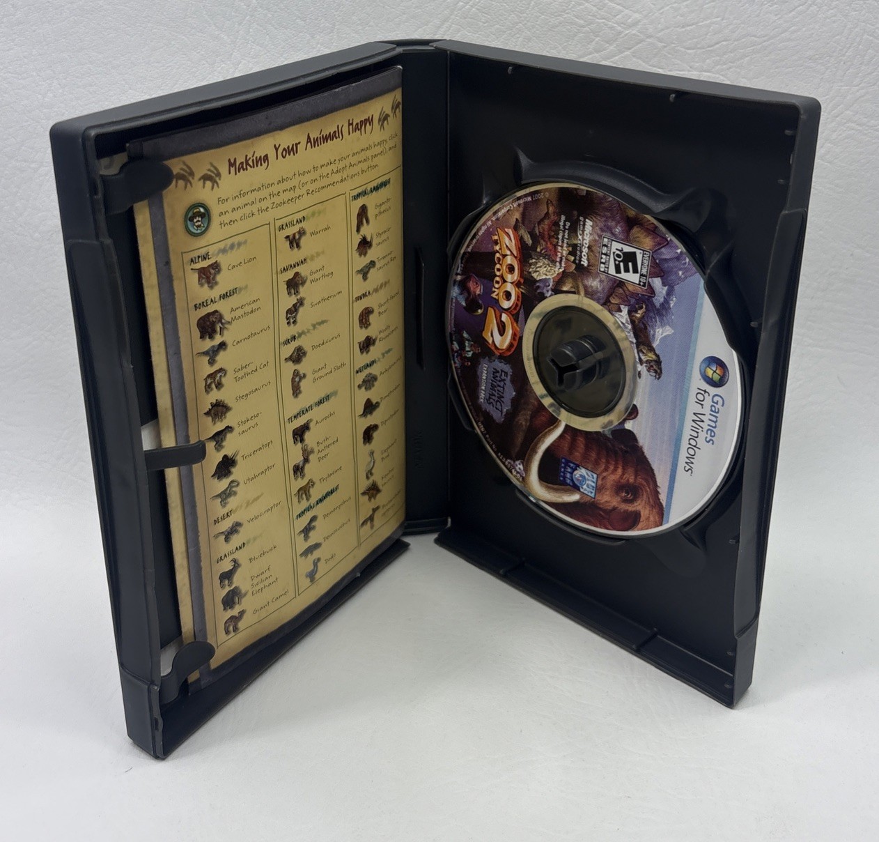 ZOO TYCOON 2 EXTINCT ANIMALS EXPANSION MICROSOFT WINDOWS PC GAME 2007
