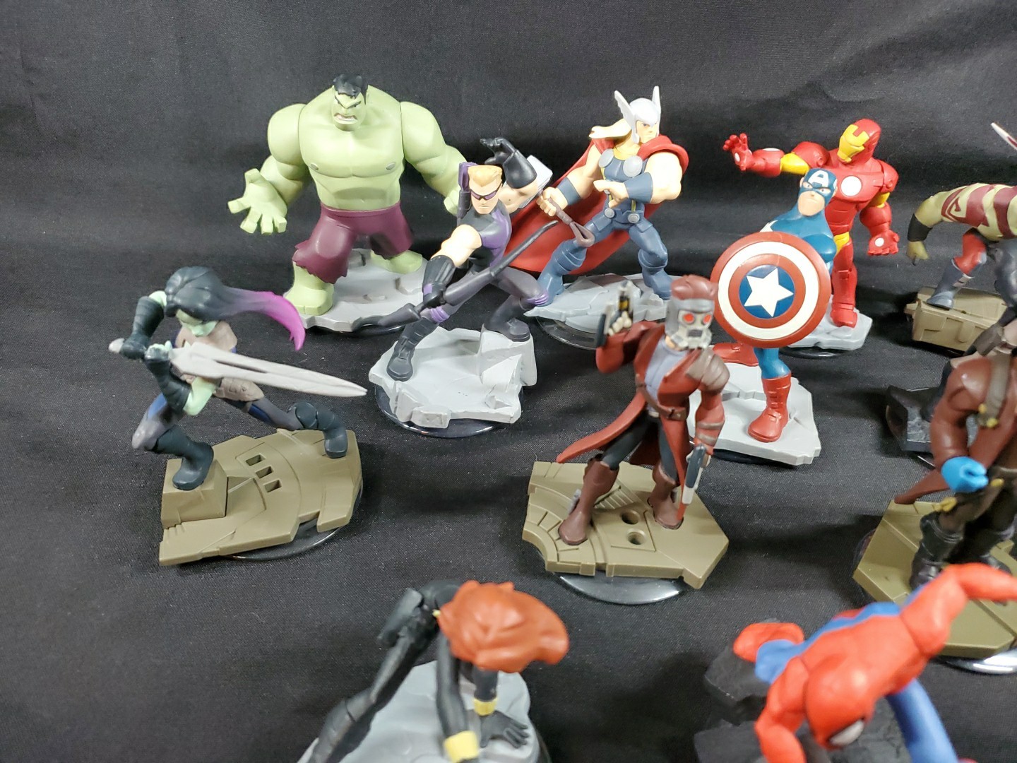 Disney Infinity Marvel Figures Hulk Spider-Man Thor Iron Man Rocket Racoon Lot