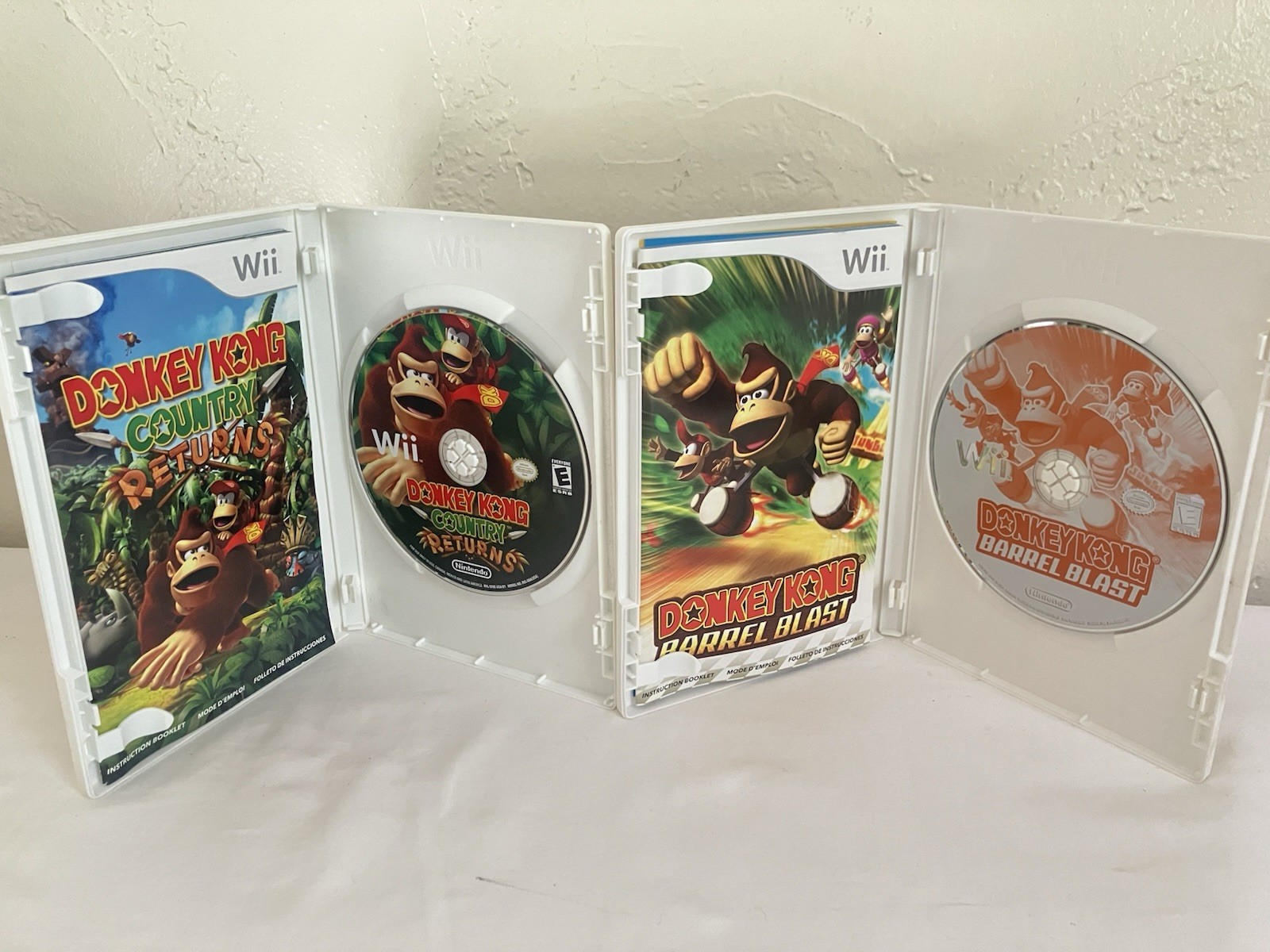 Donkey Kong Country Returns & DK Barrel Blast Nintendo Wii Tested Fast Free Ship
