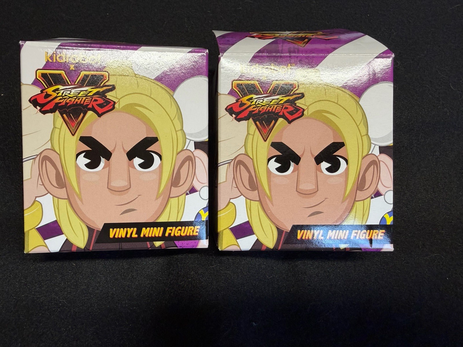 Lot of 2 Kidrobot Street Fighter V Capcom vinyl mini figures Necalli & Zangief