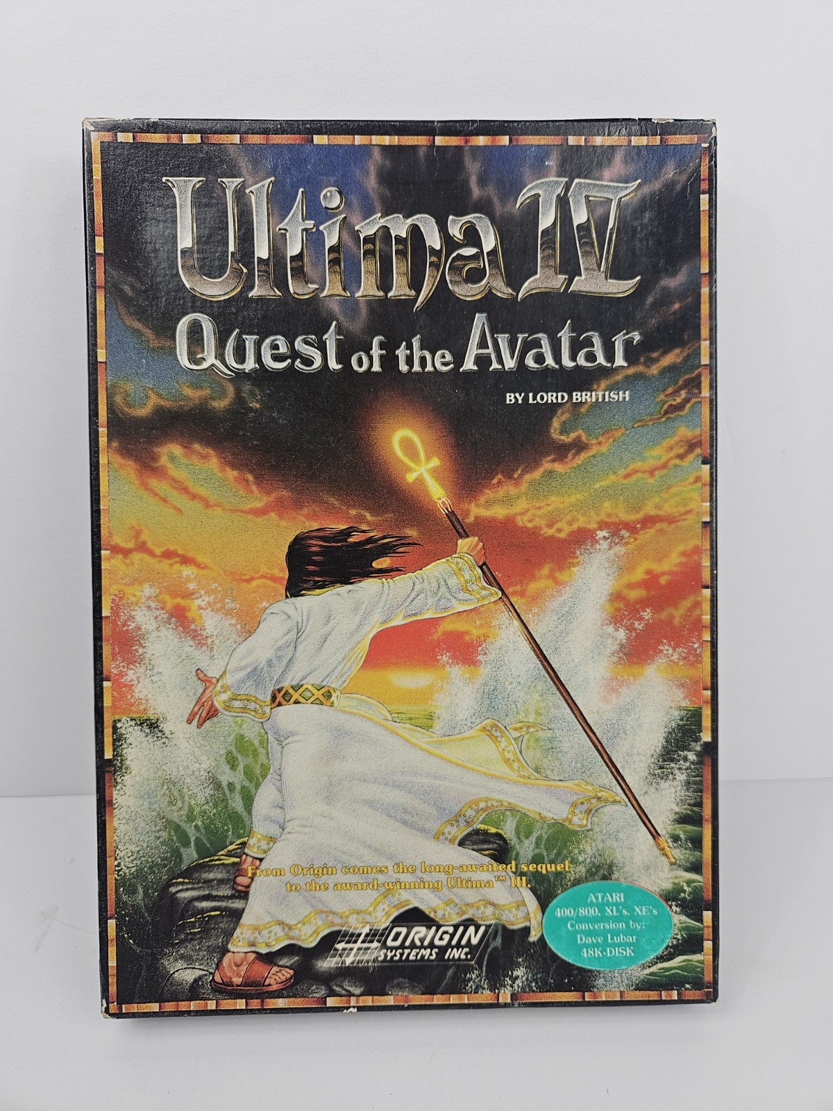 Ultima IV Quest Of The Avatar Atari 400/800 XL Vintage Game CIB W/ Manual & Map