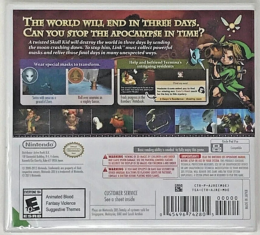The Legend of Zelda: Ocarina of Time 3D & Majora’s Mask 3D 3DS New Bundle