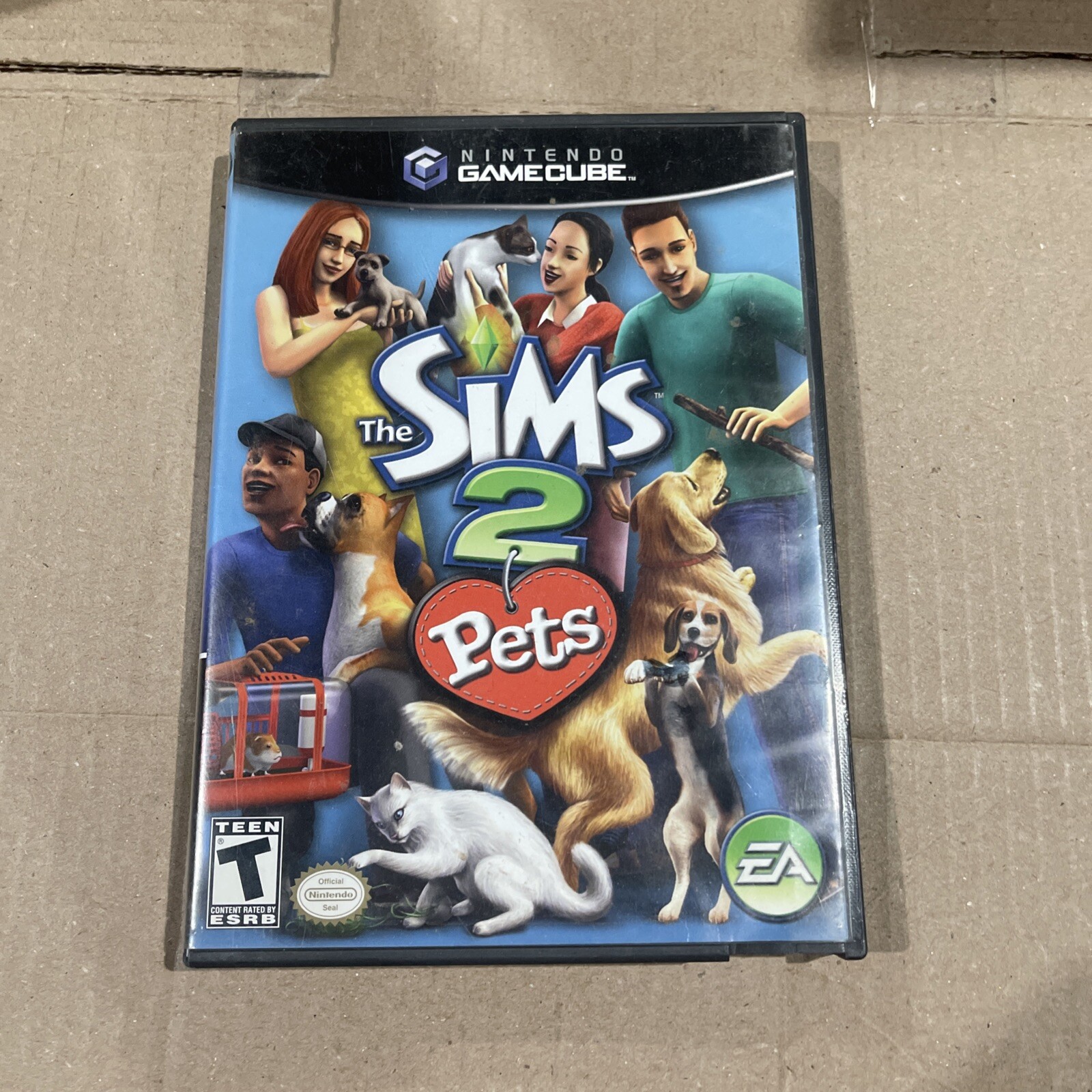 Sims 2 Pets Nintendo GameCube with Case and Manual (Tested, Works)