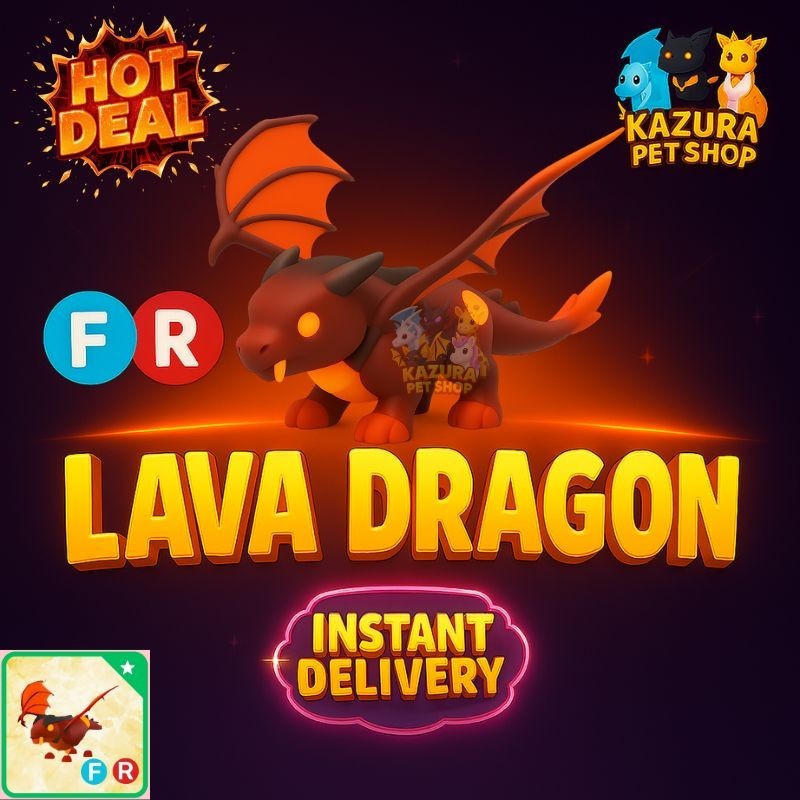 🔥 FR Lava Dragon + FR Lava Wolf (Fly Ride Combo) – Adopt Pets | Trusted Store