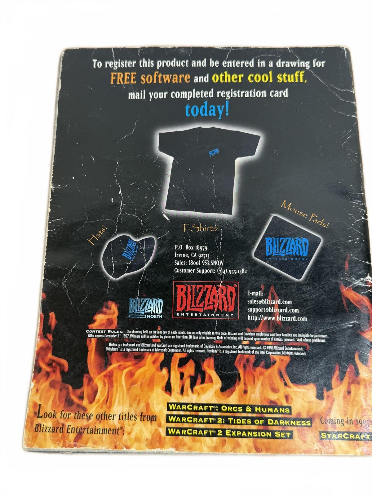 1996 Diablo PC CD-ROM Game Big Box Manual Blizzard Entertainment Complete