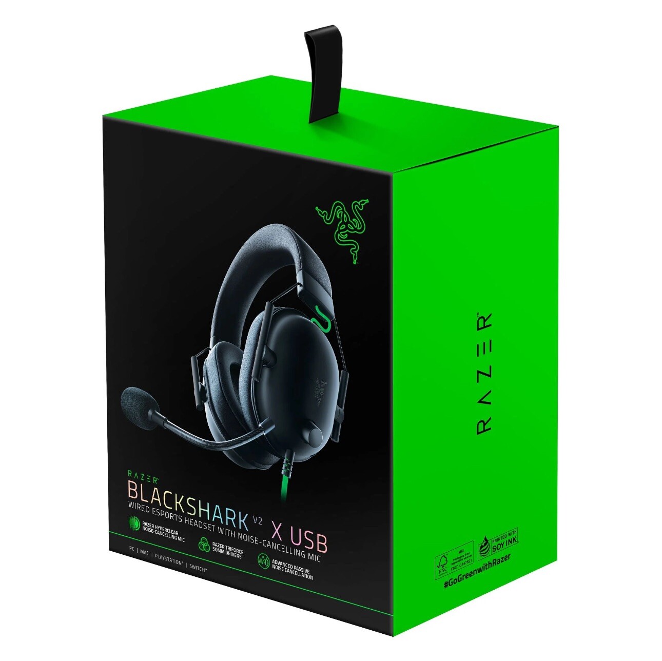 Razer Blackshark V2 X Black Over the Ear Gaming Headset