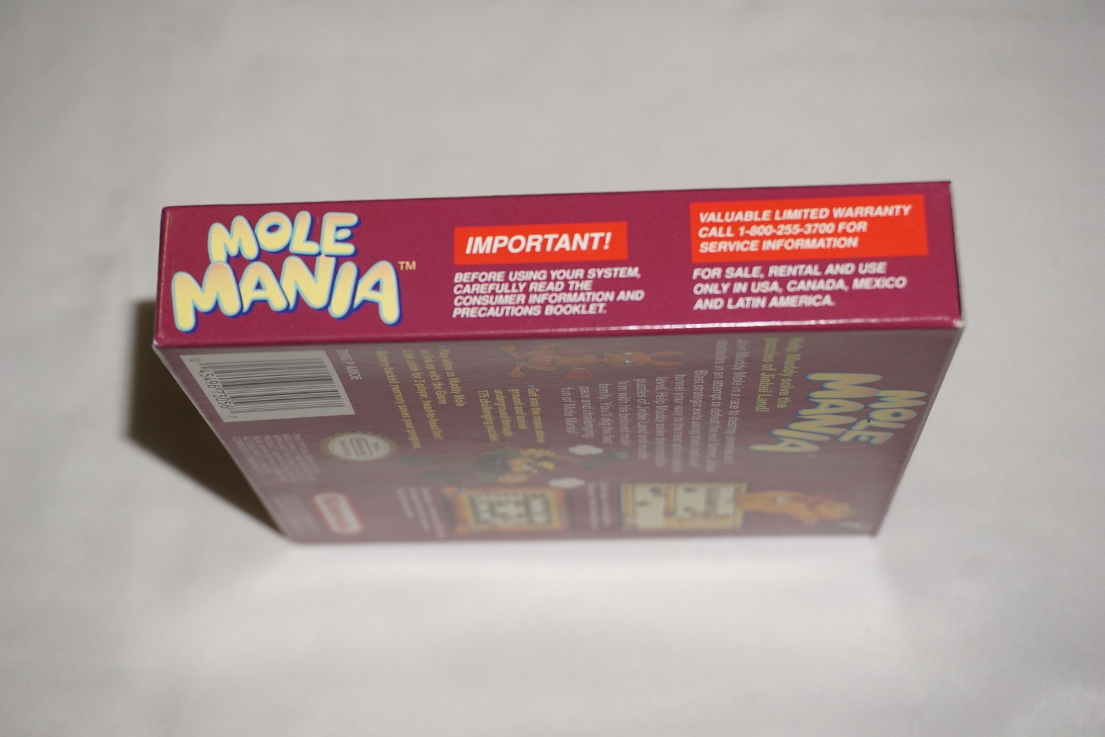 Mole Mania (Nintendo Game Boy GameBoy) Complete in Box CIB