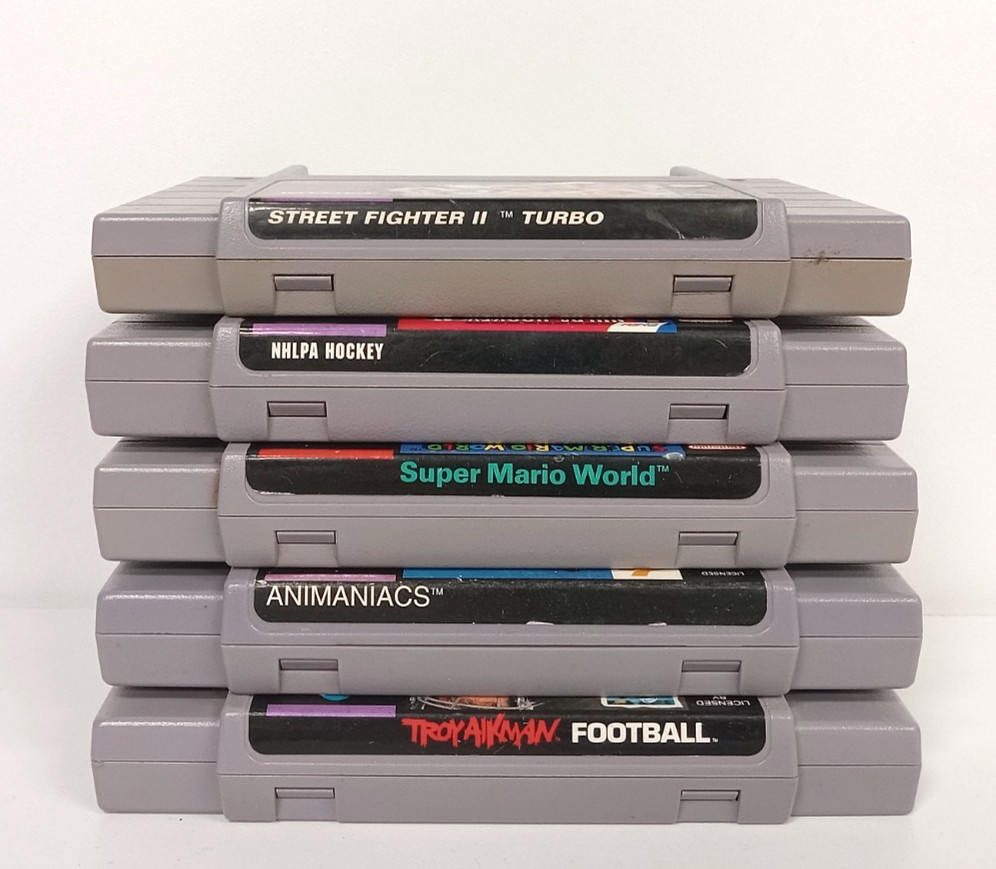 Used Nintendo SNES Console Bundle w/ 5 Games – Tested, Fully Functional! #4