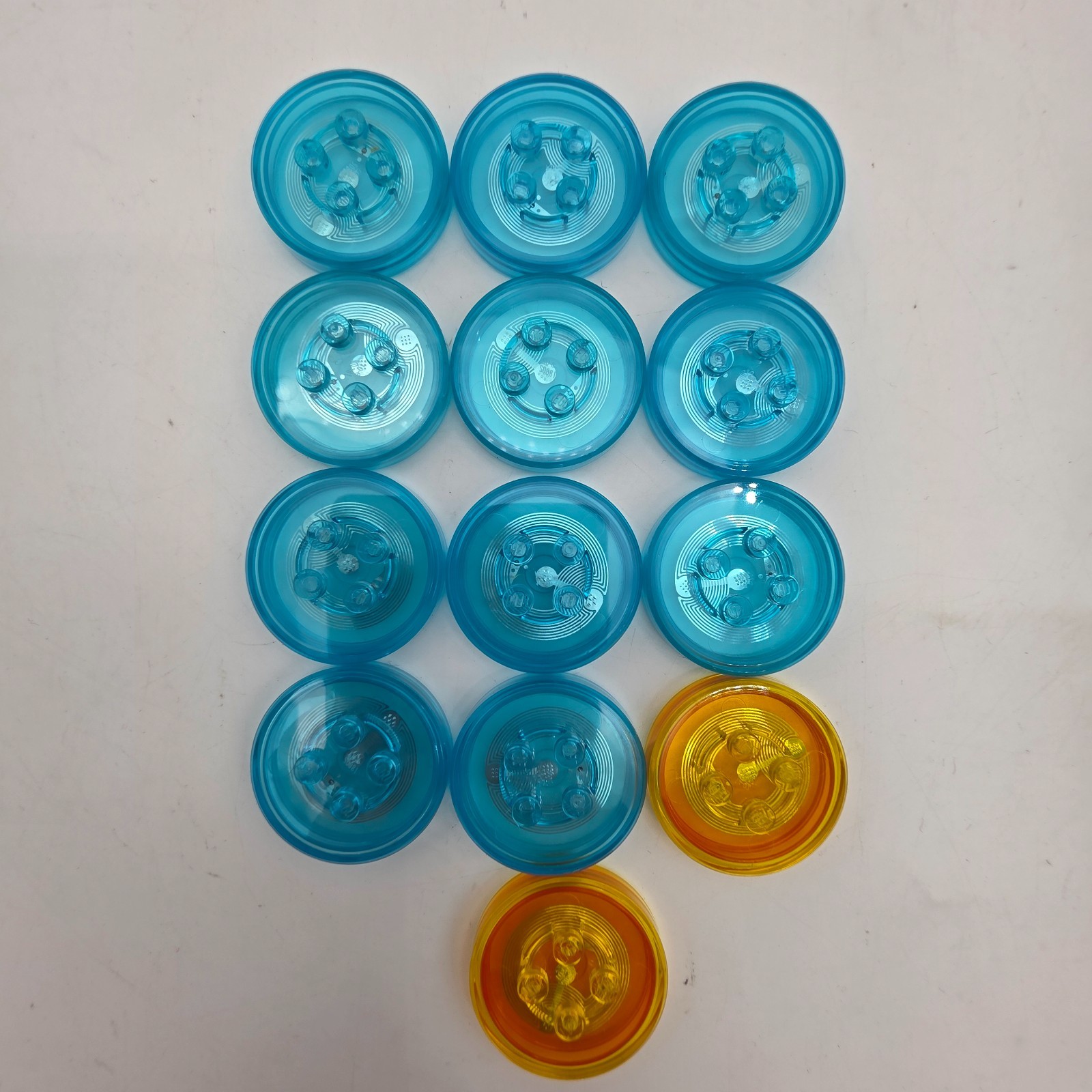 *Lot of 13* Blue Orange Blank NFC Lego Dimensions Toy Tags Discs Vehicle Stand