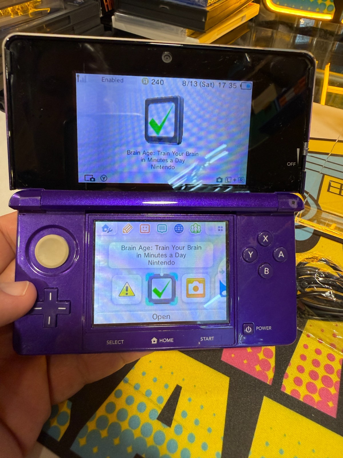 Nintendo 3DS Handheld Console Midnight Purple (Tested & Working)