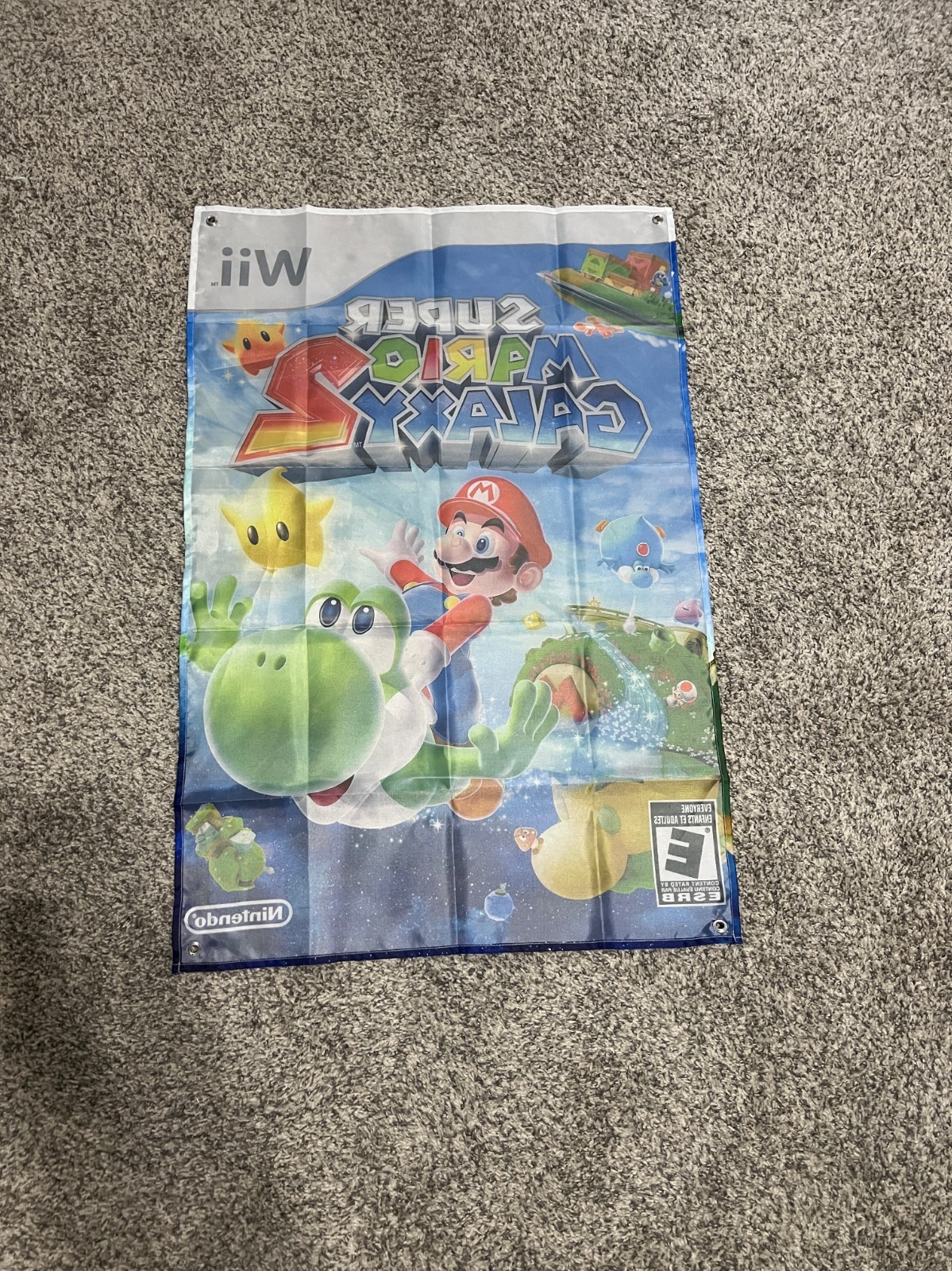 Super Mario Galaxy 2 Wall Flag Banner Tapestry 2 x 3 Ft, Wii