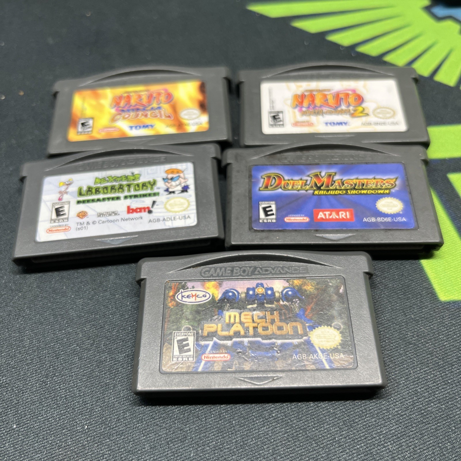 Lot of 5 Nintendo Game Boy Advance Games Naruto ninja council 1&2 + more TESTED