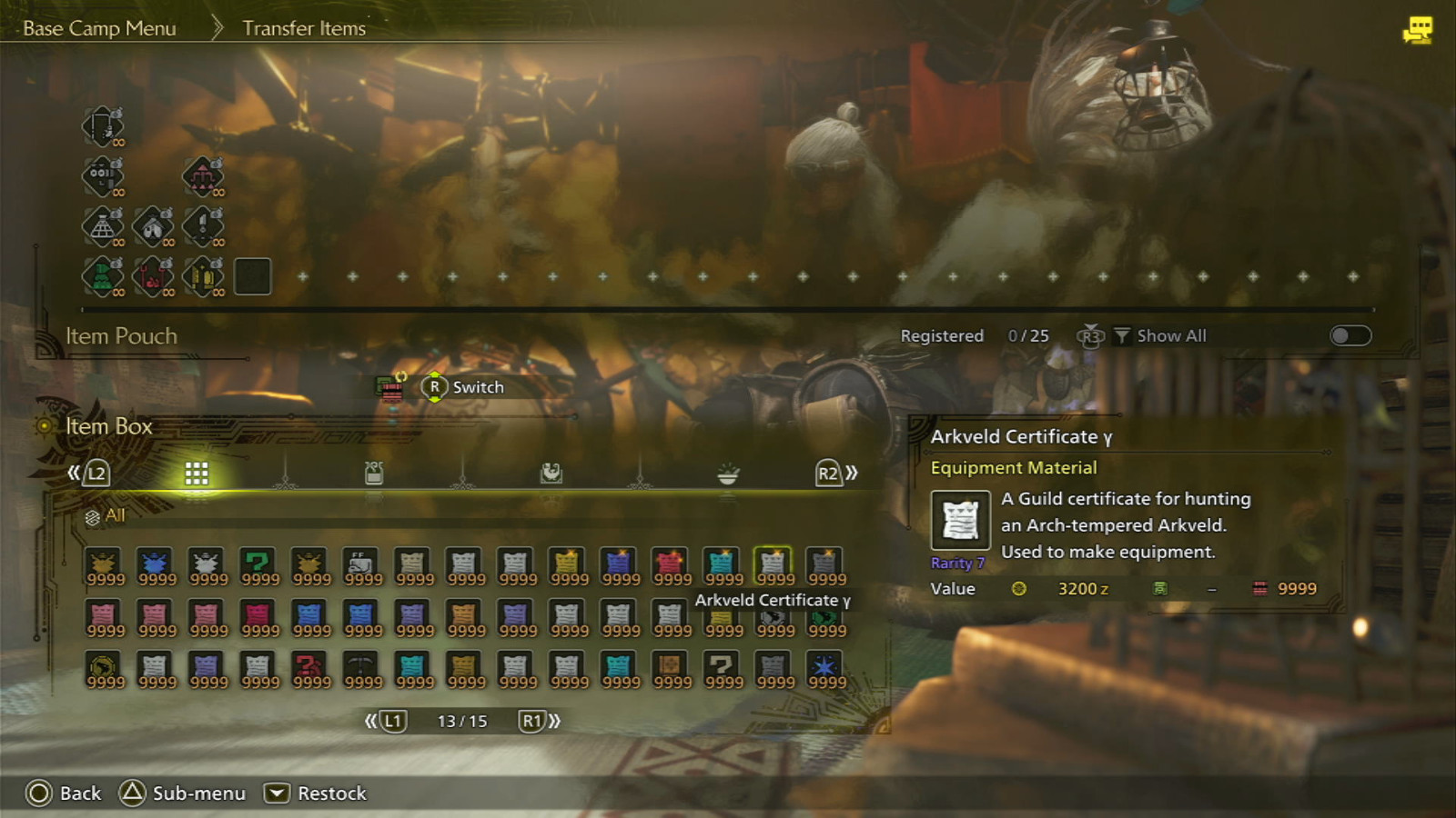 MH Wilds Max Zenny+All Items+MAX Materials+HR 999 Title Update 1-4 ALL ITEMS PS5