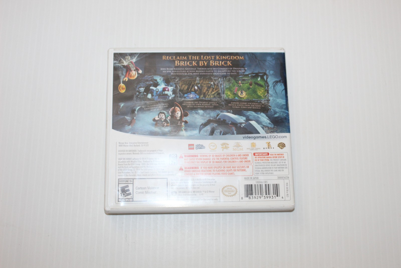LEGO The Hobbit Nintendo 3DS (ESRB E10+) WB Games Complete w/ Manual