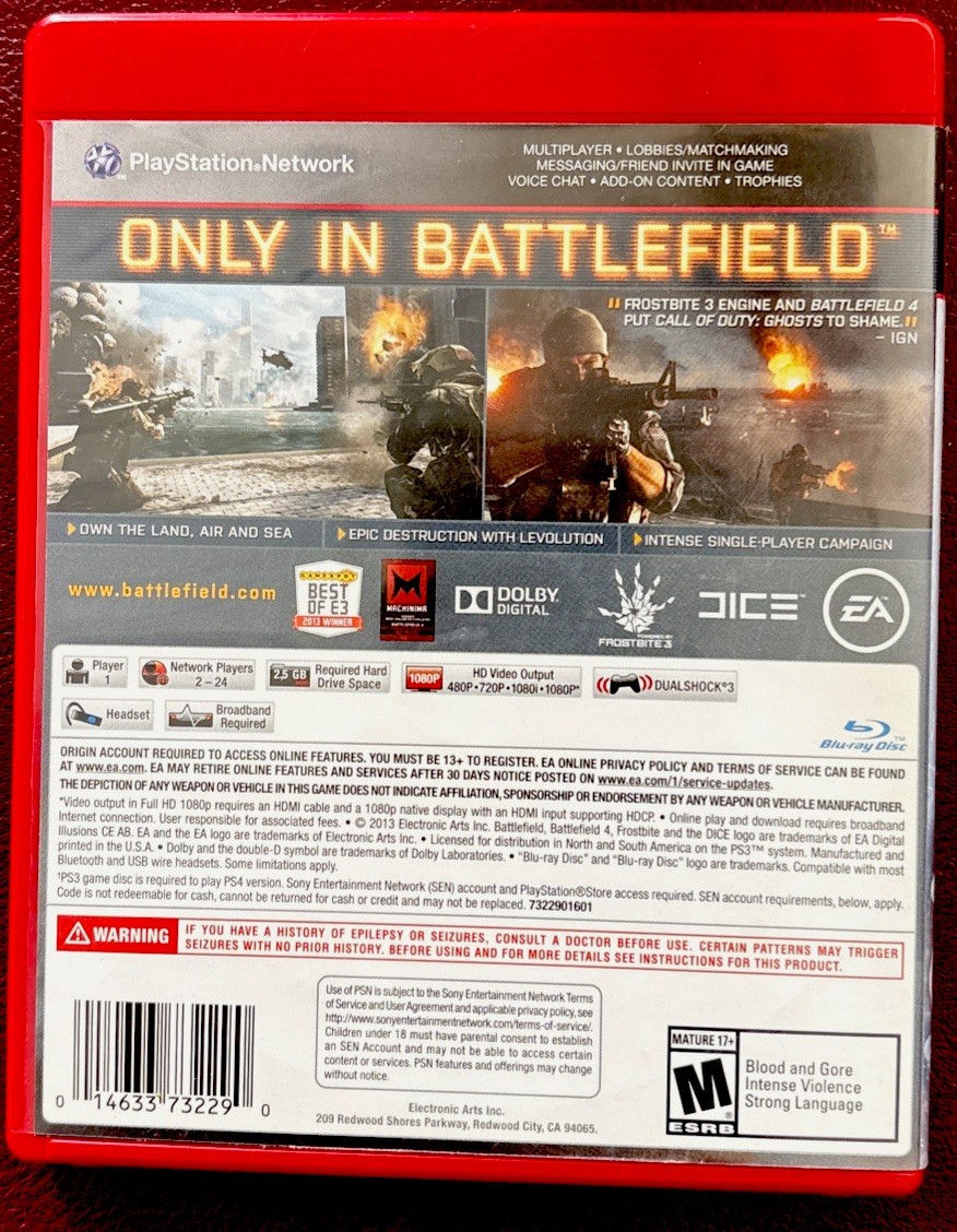 Battlefield 4 (Sony PlayStation 3, 2013)