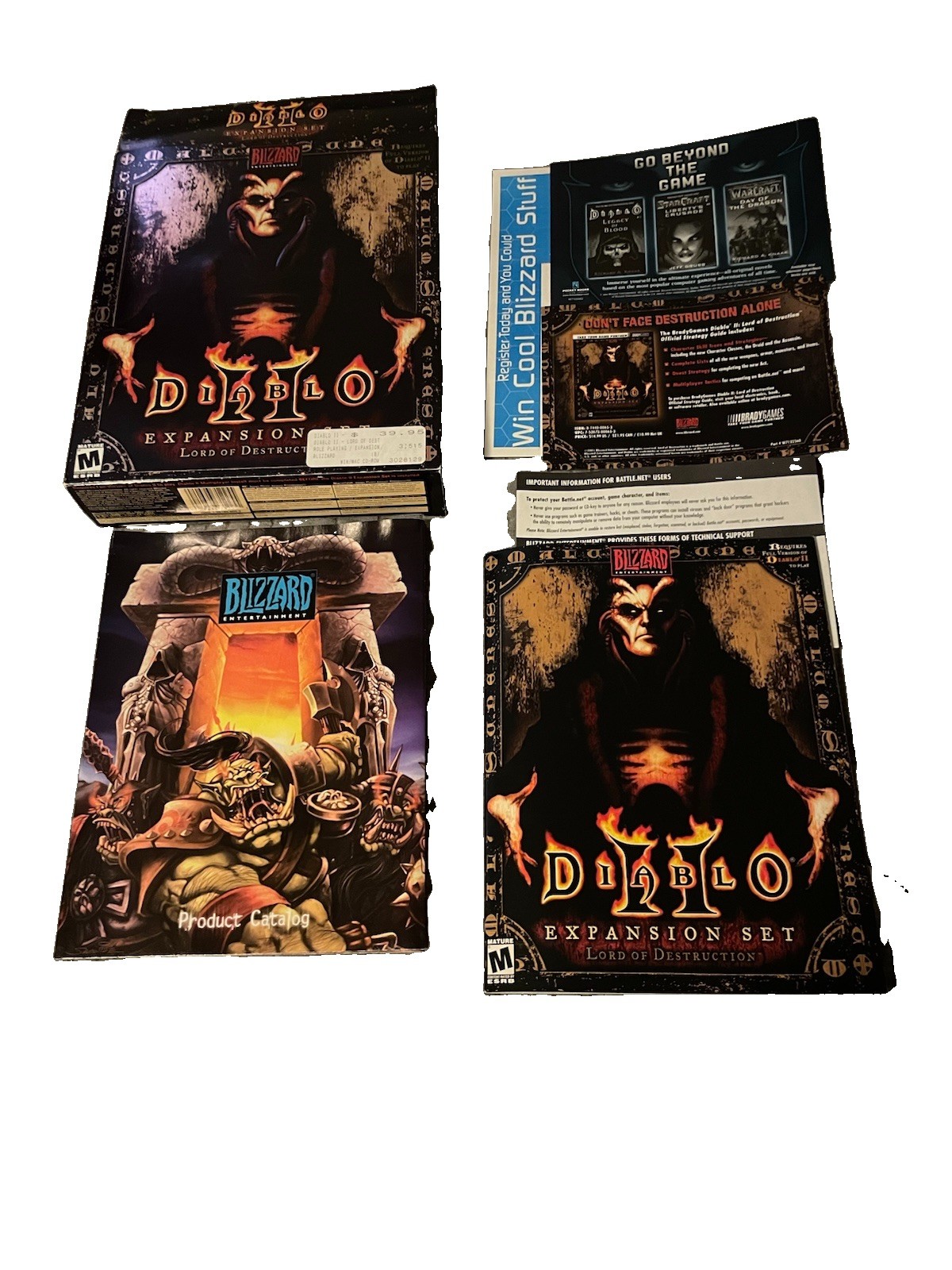 Diablo2 & Diablo2 Expansion set lord of destruction W/Manuals, Product Manuals