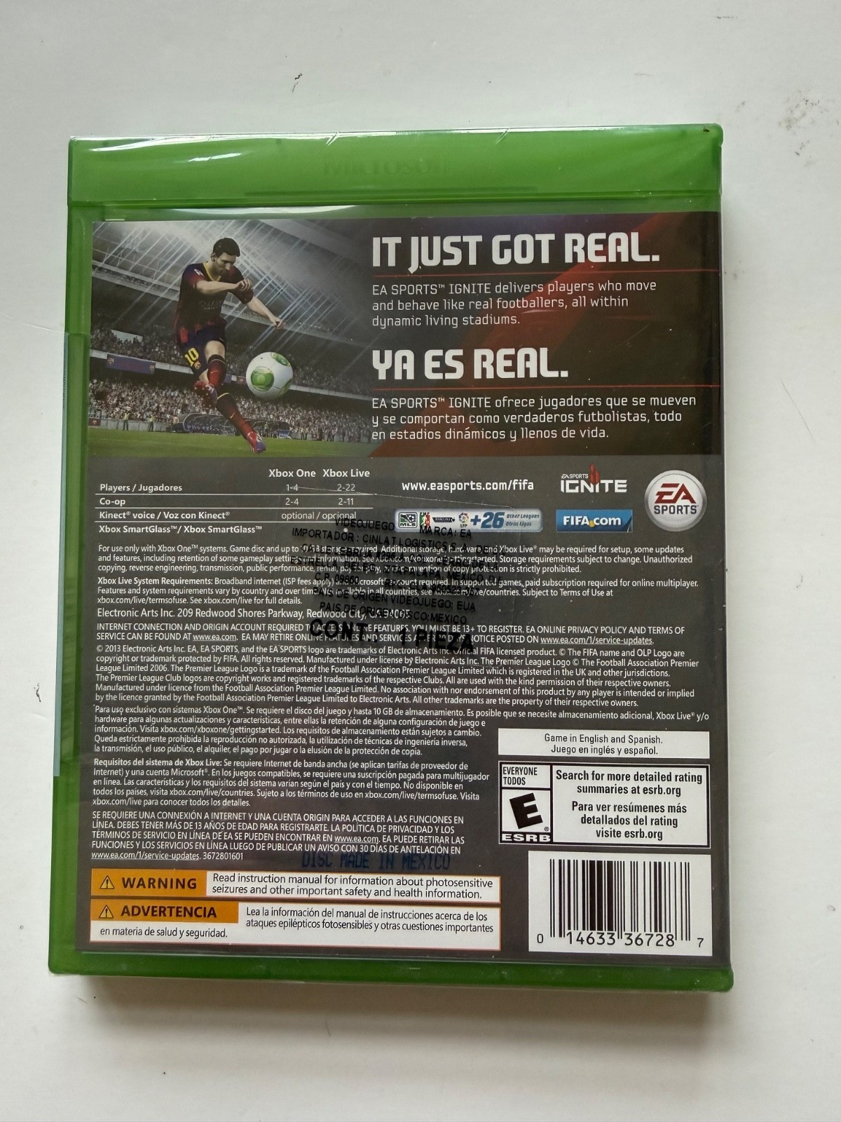FIFA 14 (Microsoft Xbox One, 2013) X1 New factory Sealed EA Sports Lionel Messi