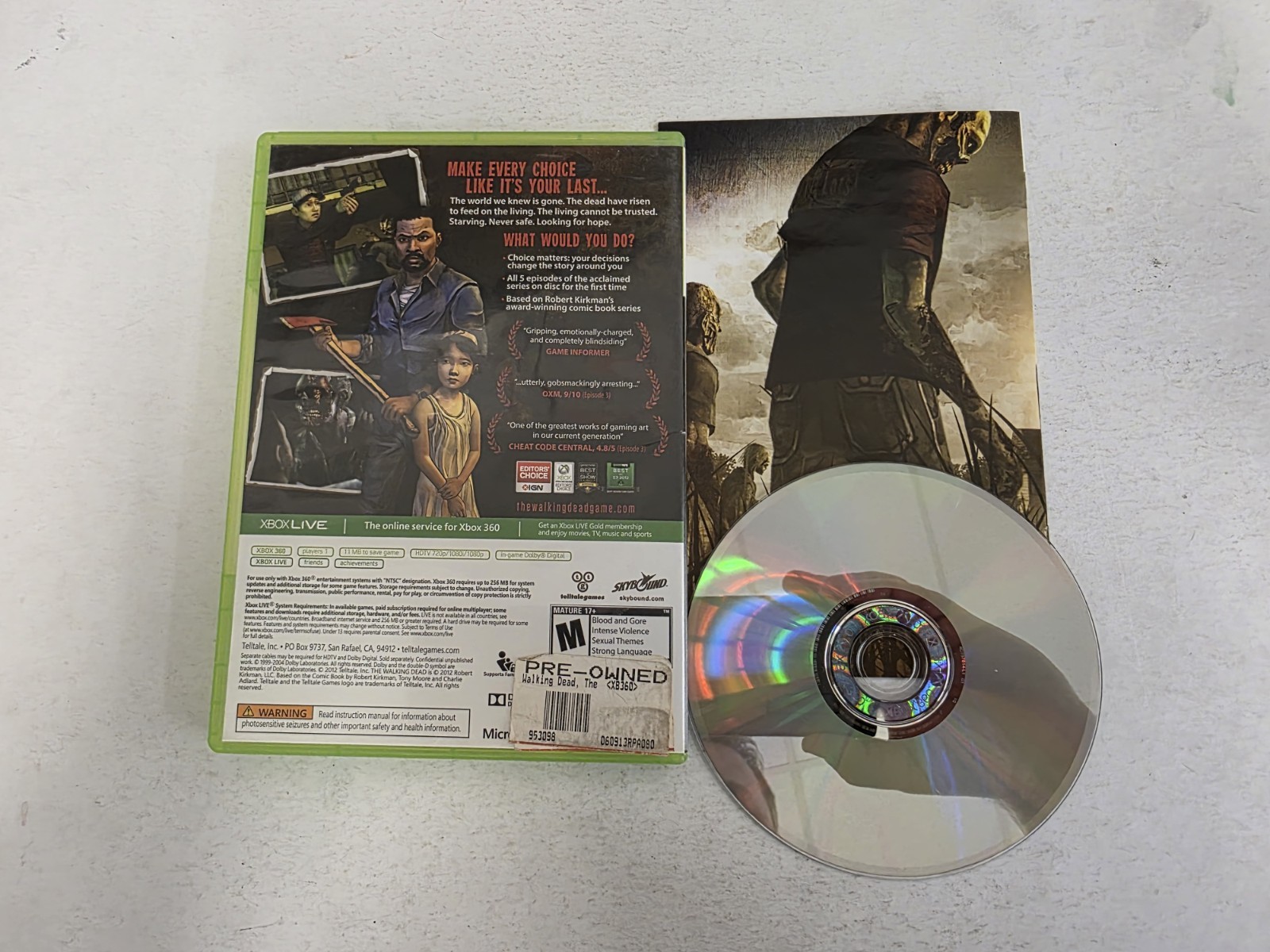 The Walking Dead: A Telltale Games Series (Microsoft Xbox 360, 2012)