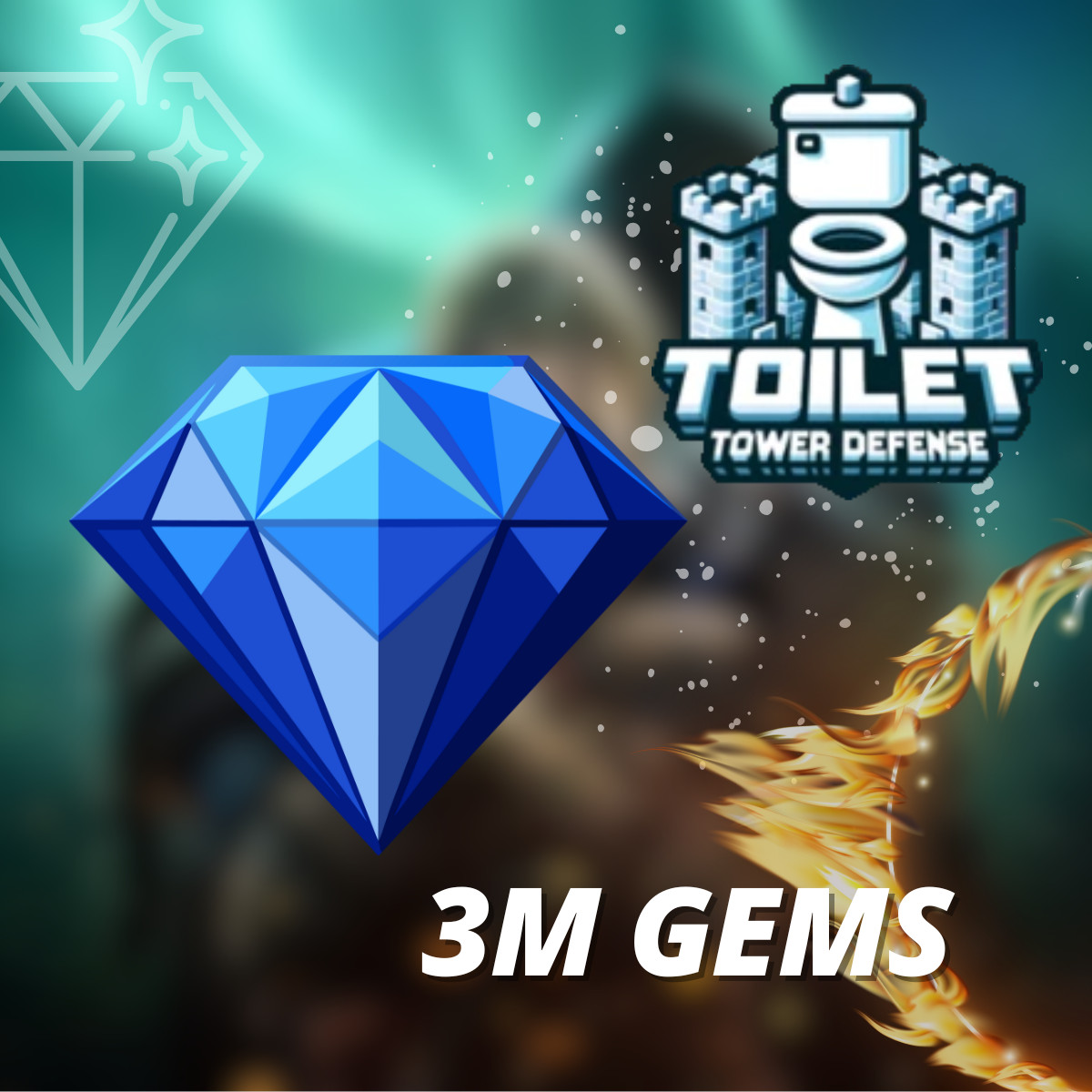 3 Million Gems Toilet Tower Defense ~ TTD Gems ~ TTD ~ 3 Million 💎Affordable💎