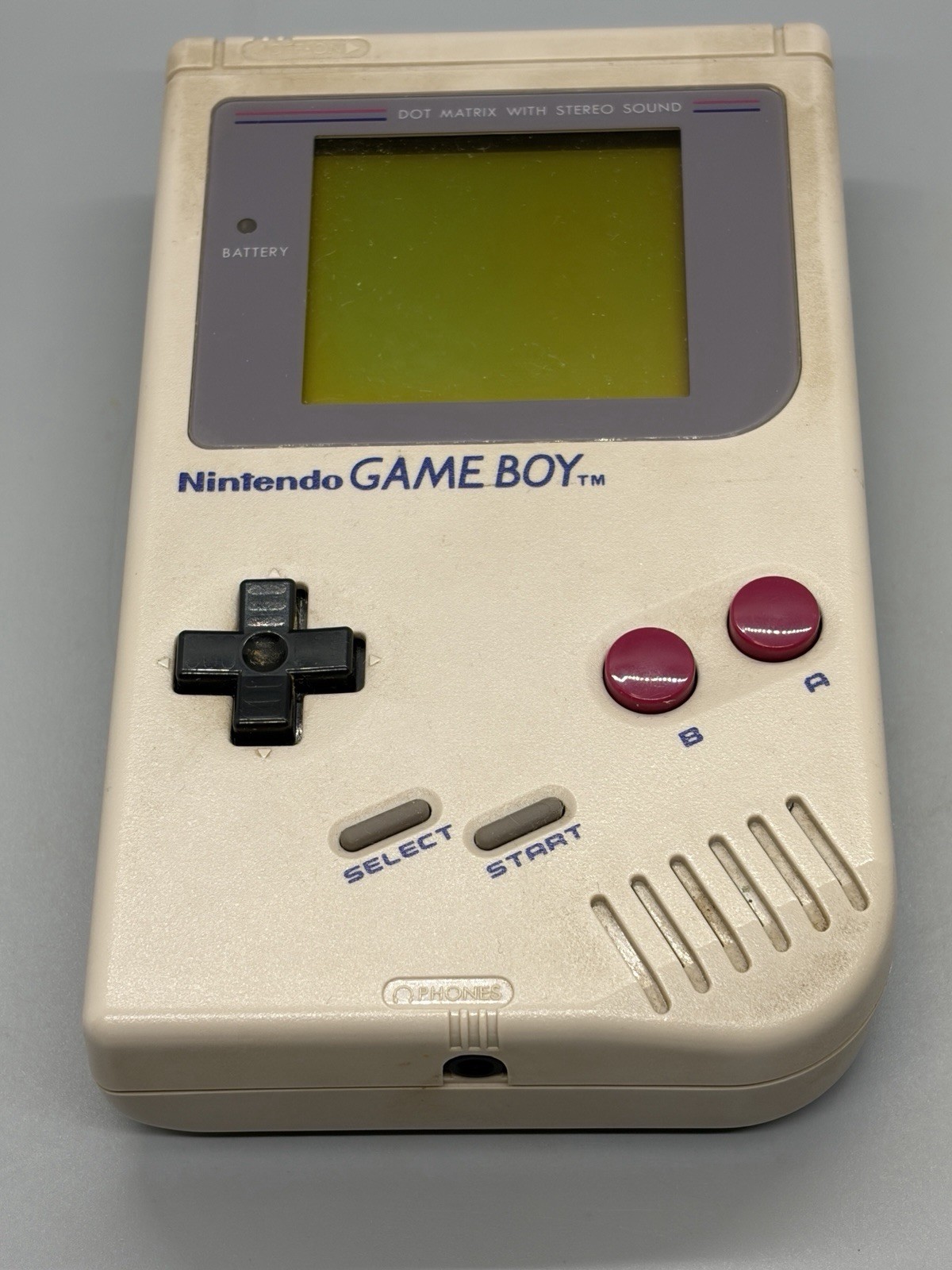 Nintendo Game Boy DMG-01 Original Gray Console Handheld Tested Working *READ