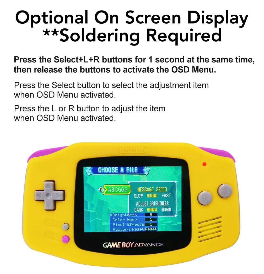 GameBoy Advance 3.0 V5 IPS Backlight Kit 720×480 LCD for GBA Game Boy NO SOLDER