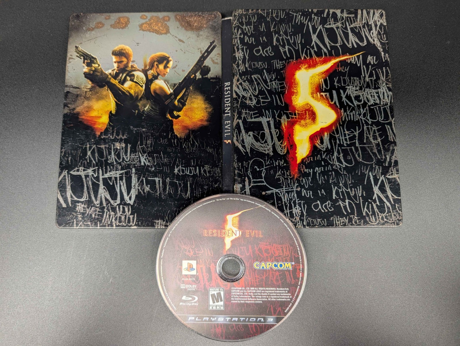 Resident Evil 5 Steelbook Edition Sony Playstation 3 PS3 NO BONUS DISC!