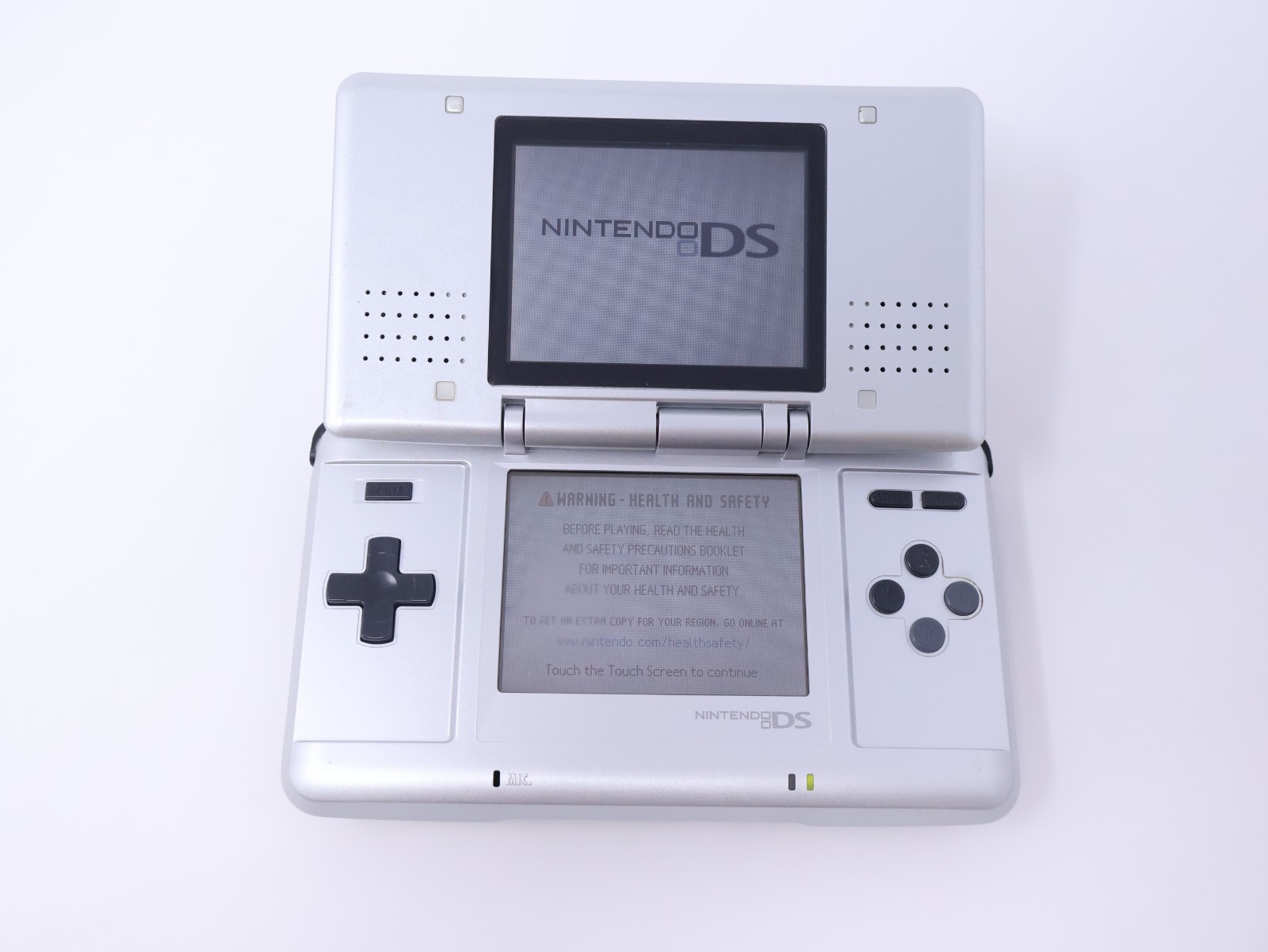 Nintendo DS Handheld Console Tested Working Titanium Silver w/ Charger & Stylus