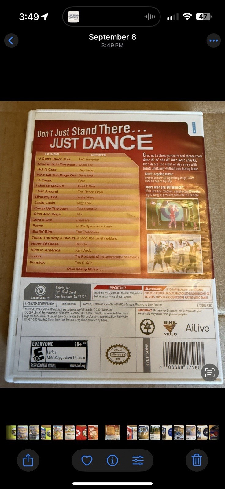 Just Dance 1, 2, 3, 4 & Summer Party (Nintendo Wii) Bundle -Complete CIB -Tested