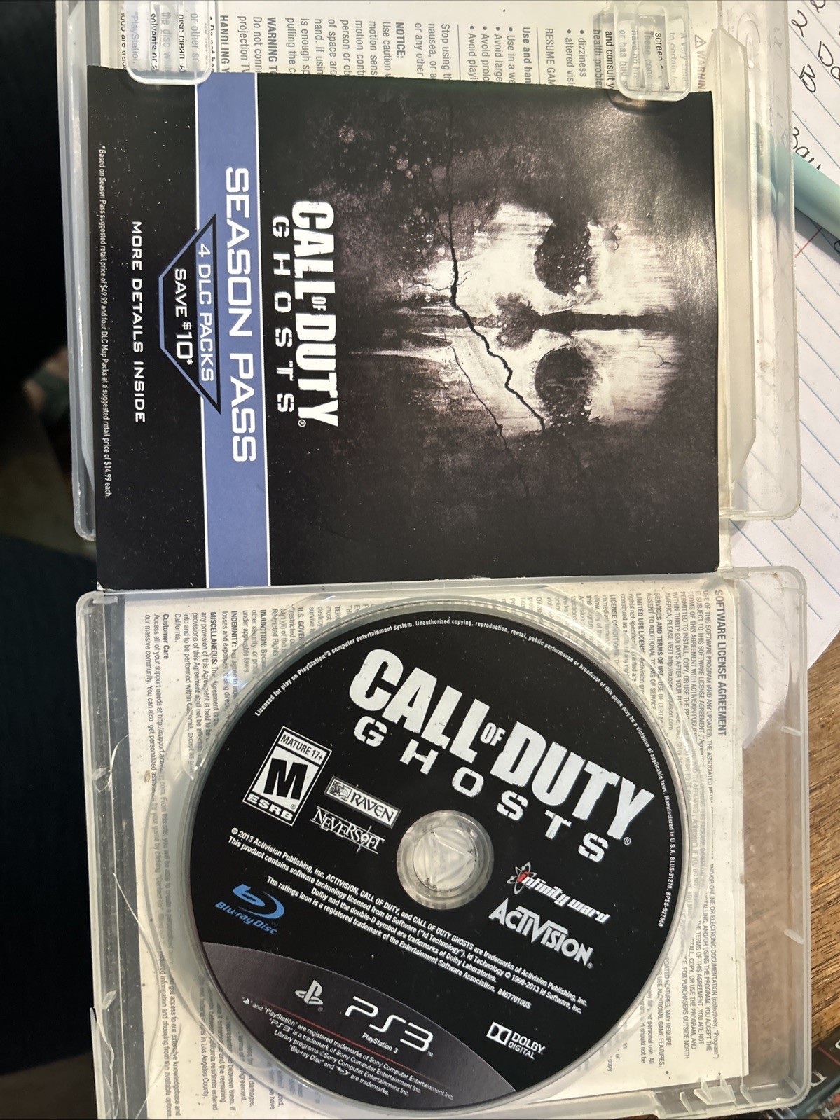 Call Of Duty: Ghosts (Playstation 3 PS3) CIB EXCELLENT