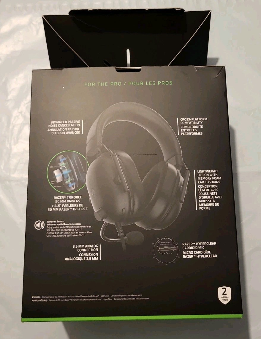 Razer BlackShark V2 X Gaming Headset Black Over-Ear PC PS4 PS5 Xbox Switch Open