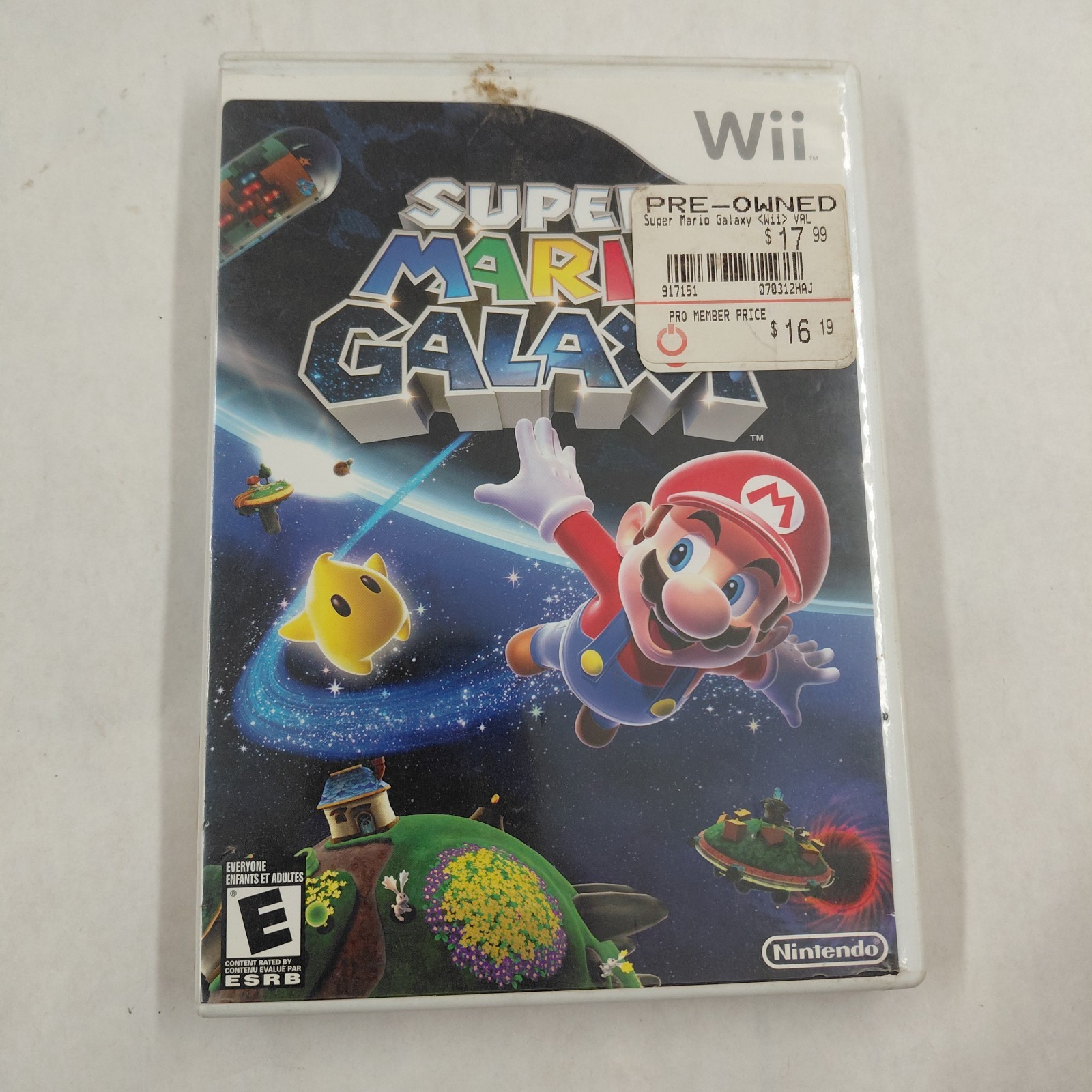 Super Mario Galaxy (Nintendo Wii, 2007) Video Game No Manual